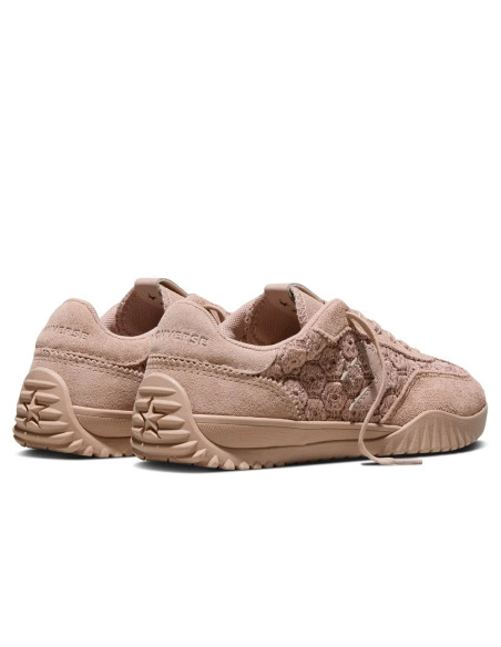 Sneakers Converse Run Star Trainer Ox rose daim fleurs brodées