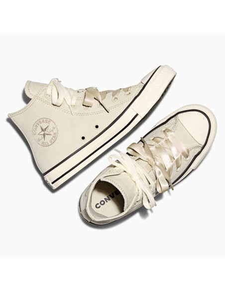 Sneakers Converse CTAS Hi beige lacets satin femme tendance