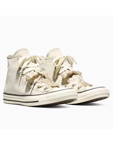Sneakers Converse CTAS Hi beige lacets satin femme tendance