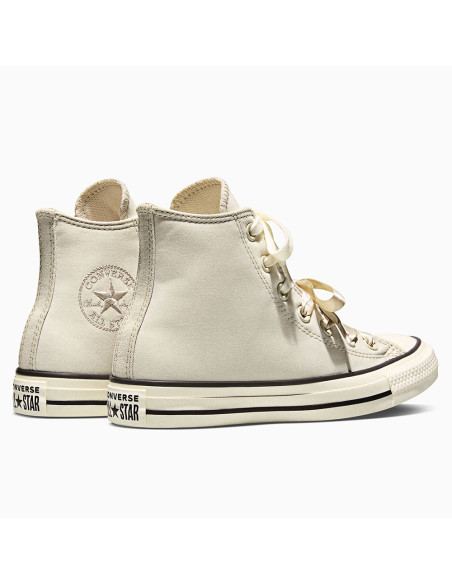 Sneakers Converse CTAS Hi beige lacets satin femme tendance