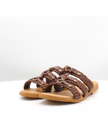 Mules Femme Sandro Rossi 4719 TDIMORO Marron Sandales Été Chic