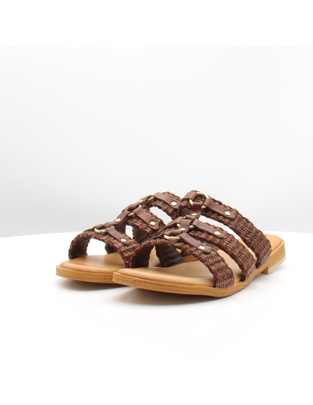 Mules Femme Sandro Rossi 4719 TDIMORO Marron Sandales Été Chic