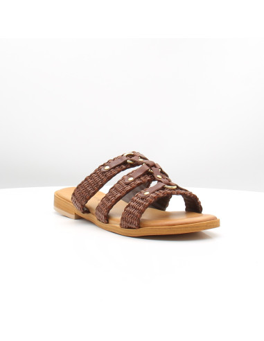Mules Femme Sandro Rossi 4719 TDIMORO Marron Sandales Été Chic