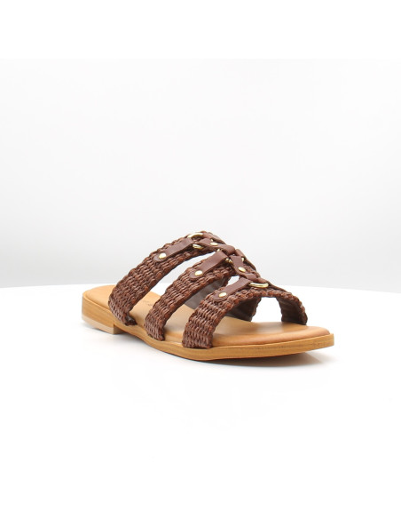 Mules Femme Sandro Rossi 4719 TDIMORO Marron Sandales Été Chic