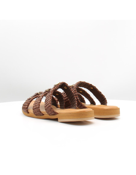 Mules Femme Sandro Rossi 4719 TDIMORO Marron Sandales Été Chic