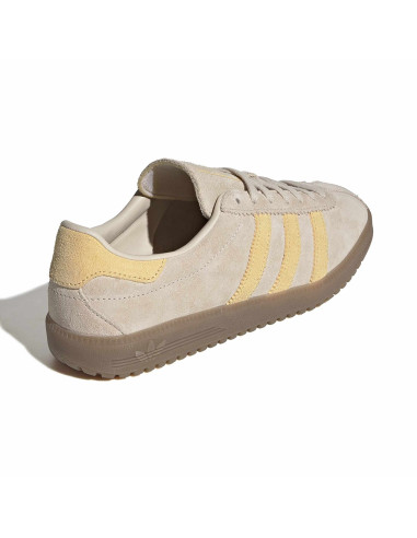Sneakers Femme Adidas Brmd W Crystal Linen Beige Bandes Jaunes