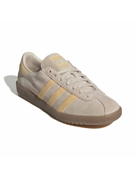 Sneakers Femme Adidas Brmd W Crystal Linen Beige Bandes Jaunes