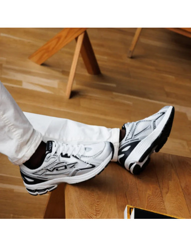 Sneakers VO7 Bebeto SW homme blanc noir running rétro tendance
