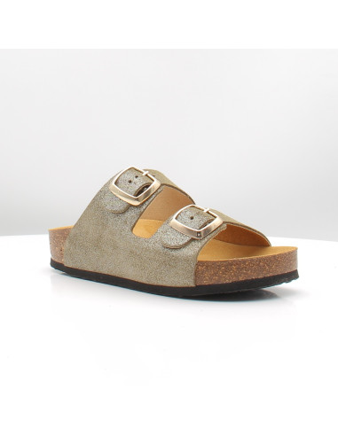 Mules Plakton Cp Beta Square trebol femme confort double bride été
