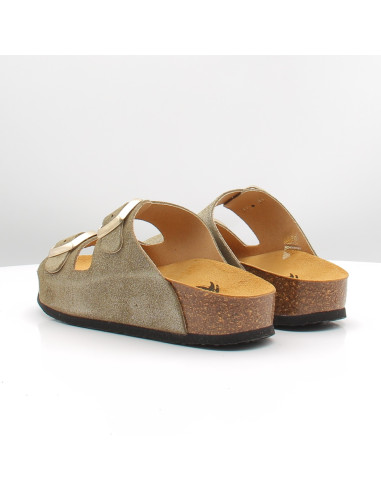 Mules Plakton Cp Beta Square trebol femme confort double bride été