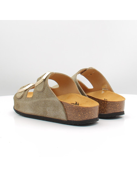Mules Plakton Cp Beta Square trebol femme confort double bride été