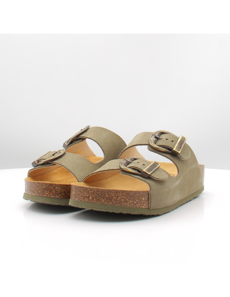Mules Plakton Cp Beta West light khaki femme confort été tendance