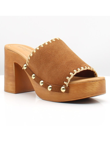 Mules à Talons Femme Sandro Rossi 9524-Brandy | Style Bohème Chic