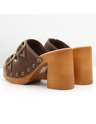 Mules à Talons Femme Sandro Rossi 9068-TDM | Style Bohème Chic