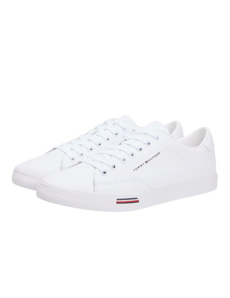 Tommy Hilfiger Vulc Core RWB Long White Homme | Baskets Blanches
