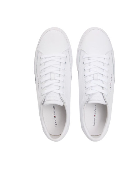 Tommy Hilfiger Vulc Core RWB Long White Homme | Baskets Blanches