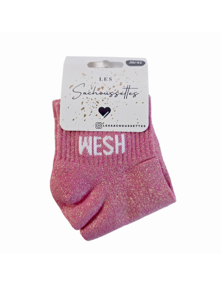 Sachoussettes Chaussettes courte wesh rose fushia