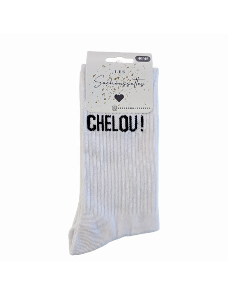 Sachoussettes Chaussettes chelou blanc