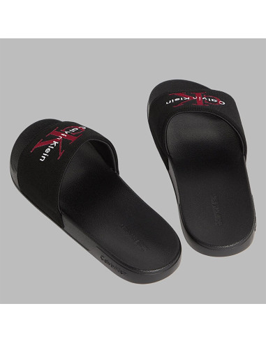 Claquettes Calvin Klein Ess Slide CV homme noires confort logo CK été
