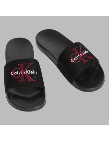 Claquettes Calvin Klein Ess Slide CV homme noires confort logo CK été
