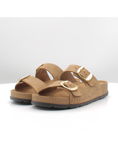 Scholl Bora 2 Buckles Cacao Femme F326091318 | Mules Confort
