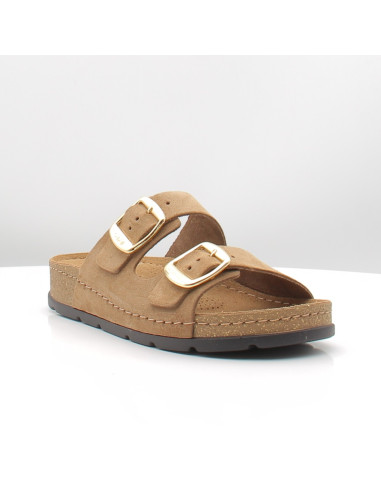 Scholl Bora 2 Buckles Cacao Femme F326091318 | Mules Confort