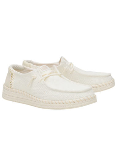 Hey Dude Wendy Espadrille Woven écru – mocassins d’été femme en toile