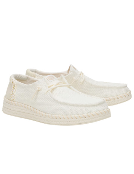 Hey Dude Wendy Espadrille Woven écru – mocassins d’été femme en toile