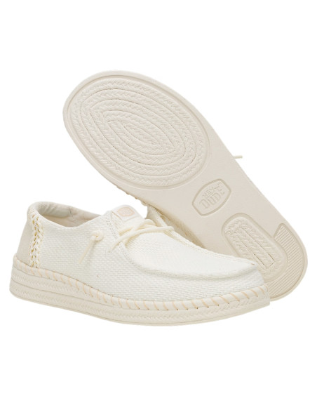 Hey Dude Wendy Espadrille Woven écru – mocassins d’été femme en toile