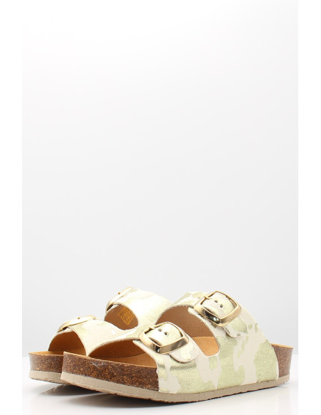 Mules Femme Colors of California CP Beta Mic Square Off White Gold