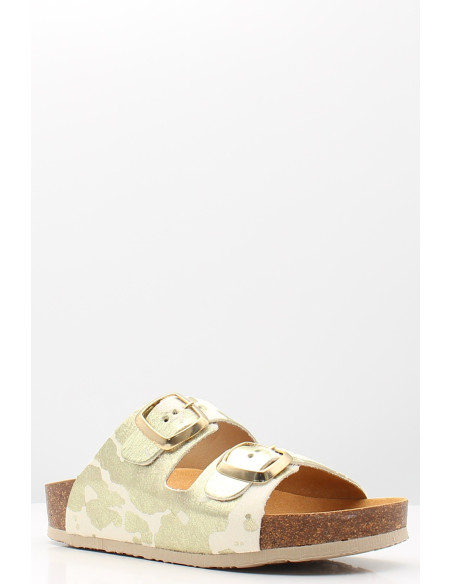 Mules Femme Colors of California CP Beta Mic Square Off White Gold