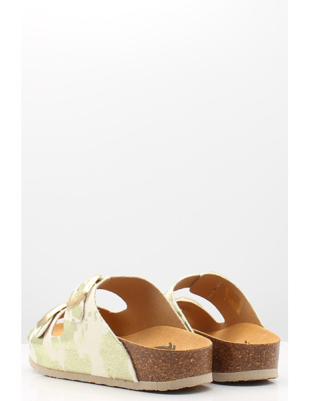 Mules Femme Colors of California CP Beta Mic Square Off White Gold
