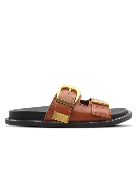 Sandales Steve Madden Arch-e Slides Cuir Marron - Confort et Élégance d'été