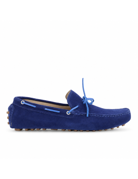 Mocassin Homme Hylton 80876-11 Daim Bleu Roi