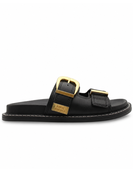 Sandales Steve Madden arch-e slides - Confort et Élégance avec Boucles Dorées