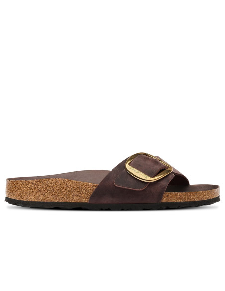 Birkenstock Madrid Big Buckle Habana cuir huilé femme 1032914