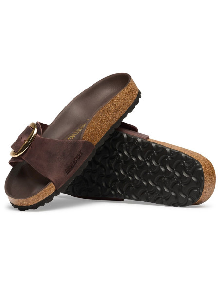 Birkenstock Madrid Big Buckle Habana cuir huilé femme 1032914