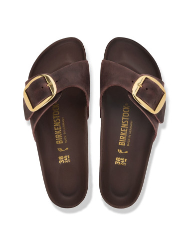 Birkenstock Madrid Big Buckle Habana cuir huilé femme 1032914