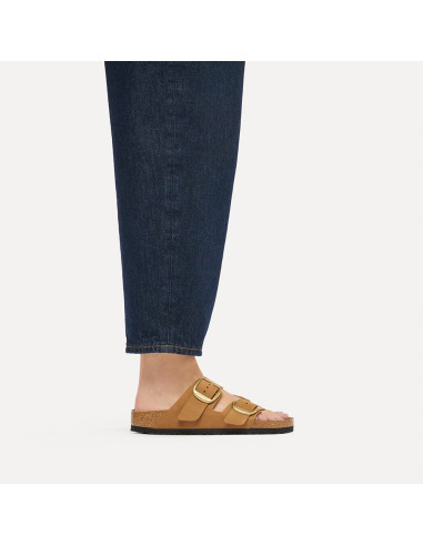 Birkenstock Arizona Big Buckle Mink femme cuir nubuck 1032989
