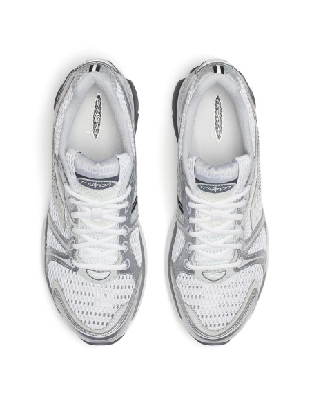 Saucony ProGrid Triumph 4 homme – Sneakers rétro running White Silver