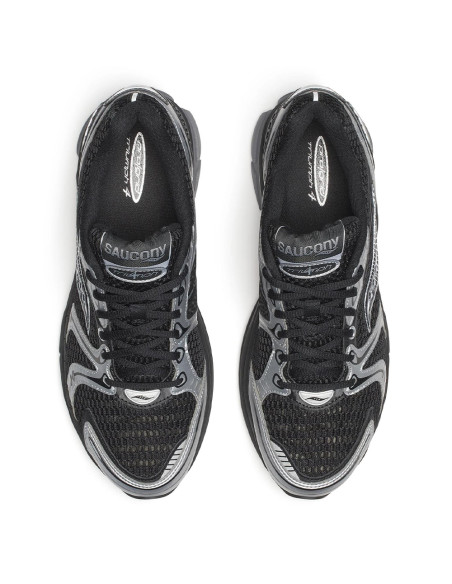 Saucony ProGrid Triumph 4 homme – Sneakers rétro running Black Silver