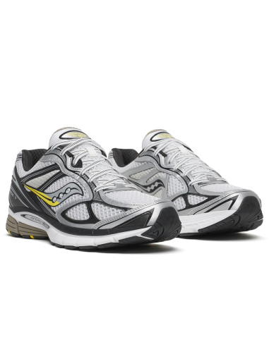 Saucony ProGrid Guide 7 homme – Sneakers rétro running Dark Grey Yellow White