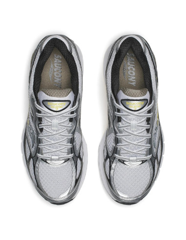 Saucony ProGrid Guide 7 homme – Sneakers rétro running Dark Grey Yellow White