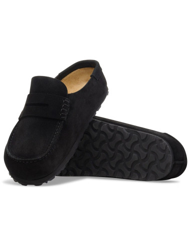Birkenstock Naples Suede femme – Mocassins en suède Black