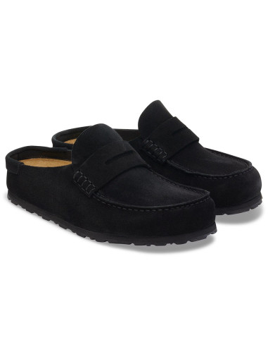 Birkenstock Naples Suede femme – Mocassins en suède Black