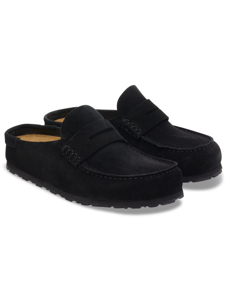 Birkenstock Naples Suede femme – Mocassins en suède Black