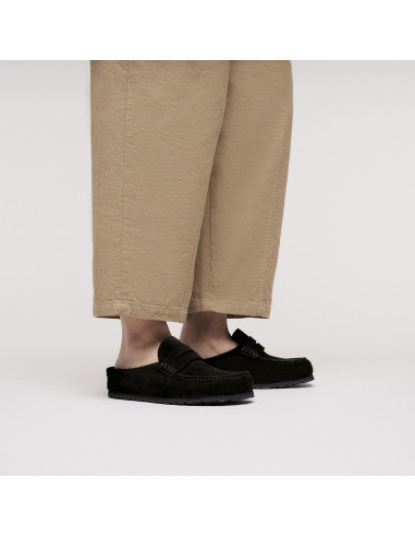 Birkenstock Naples Suede femme – Mocassins en suède Black
