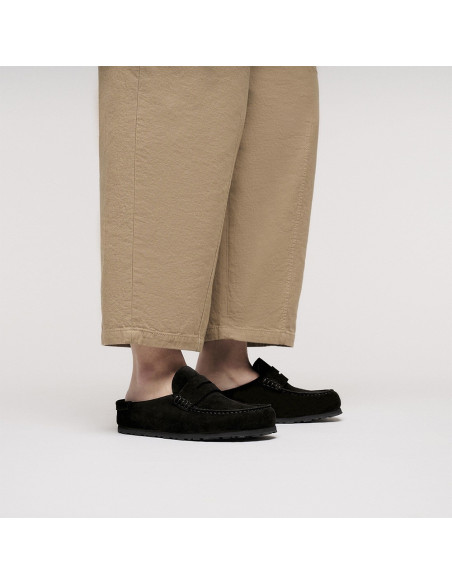 Birkenstock Naples Suede femme – Mocassins en suède Black