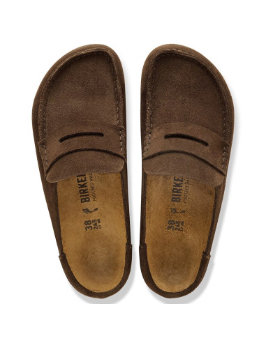Birkenstock Naples Suede mixte – Mocassins en suède Carafe