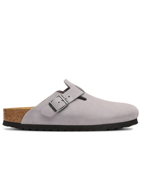 Birkenstock Boston Suede femme – Sabots en suède Lavender